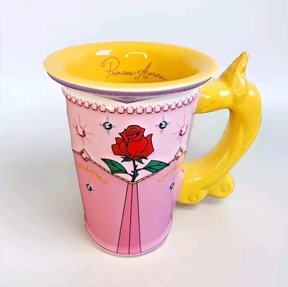 Disney Authentic Original Sleeping Beauty Princess Aurora Pink & Blue Dress Mug